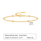 Gold-Plated Stainless-Steel Lucky Blue Evil Eye Anklet - Various Styles!!