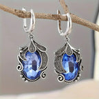 Blue Ocean Wave CZ Copper Alloy Drop Earrings