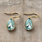 Ocean Blue Cubic Zirconia Cooper Drop Earrings