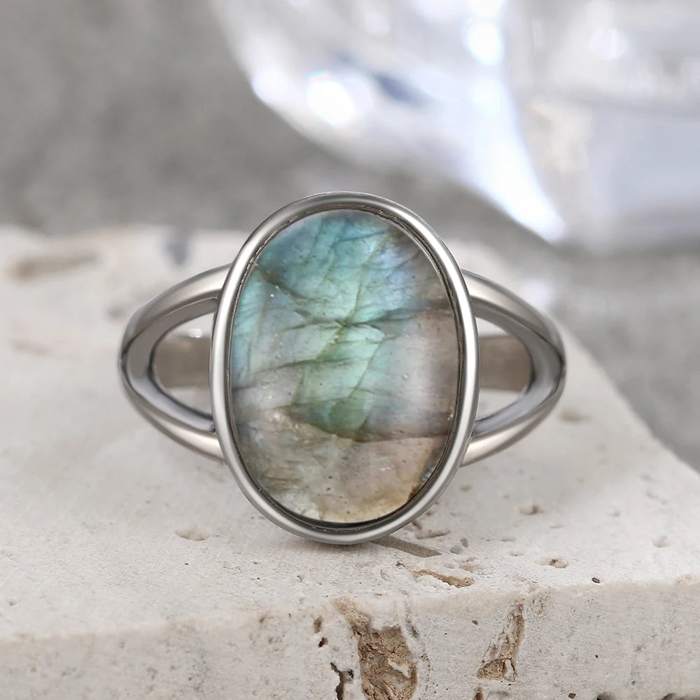 925 Sterling Silver Ring Natural Gemstone Ring