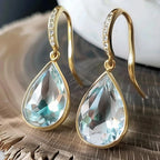 Ocean Blue Cubic Zirconia Cooper Drop Earrings