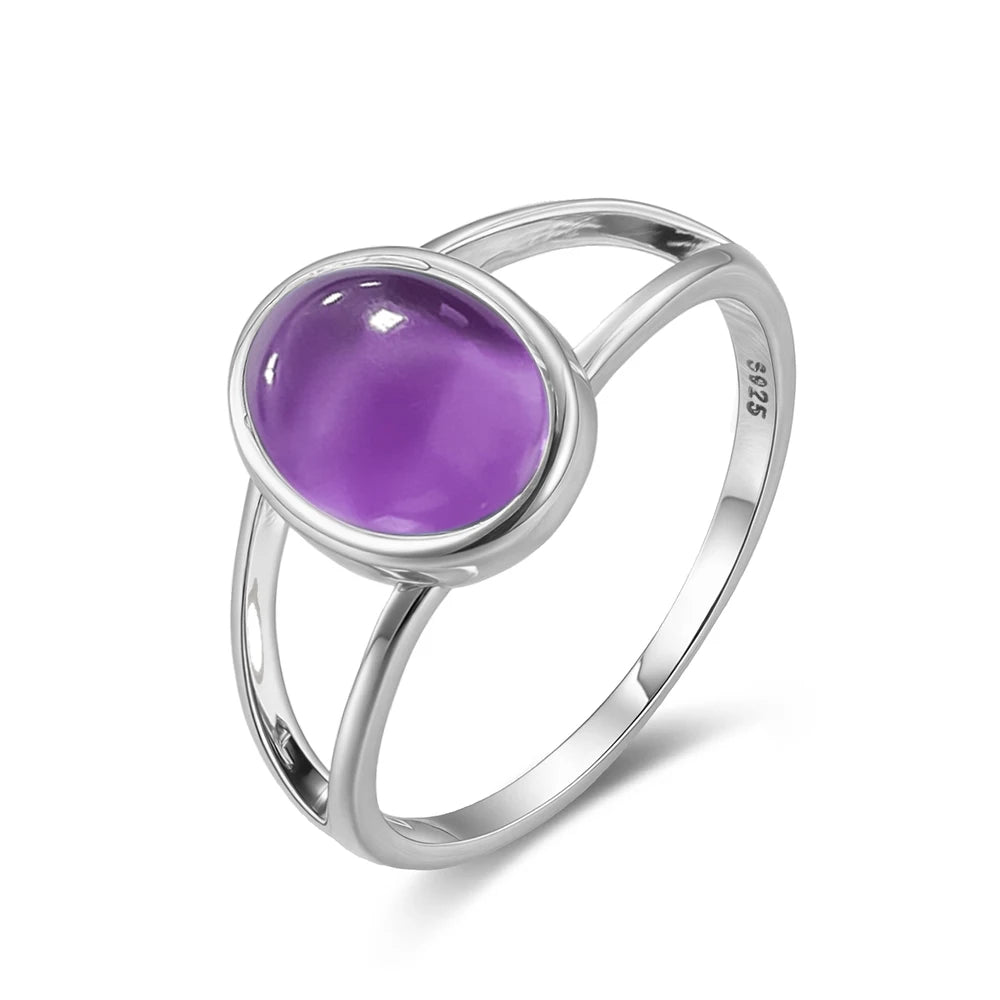 925 Sterling Silver Ring Natural Gemstone Ring
